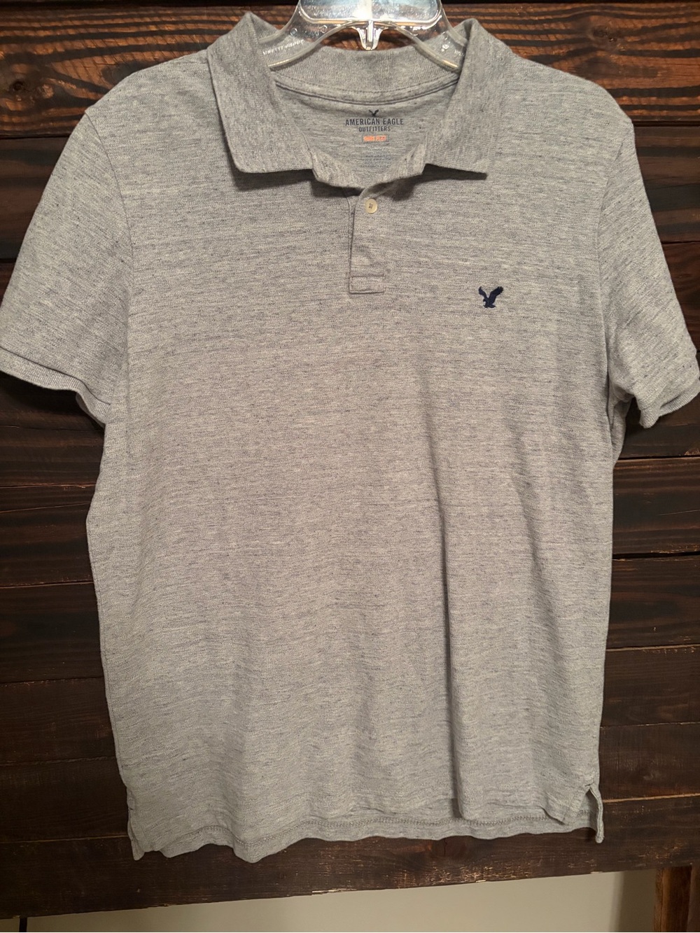 American Eagle Outfitters Men’s Heather Gray Polo | Large